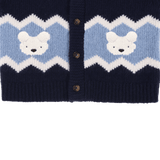 Polar Bears Kwinten Merino Wool Cardigan (Navy Blue)