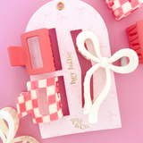 Claw Hair Clip Set (Pink)
