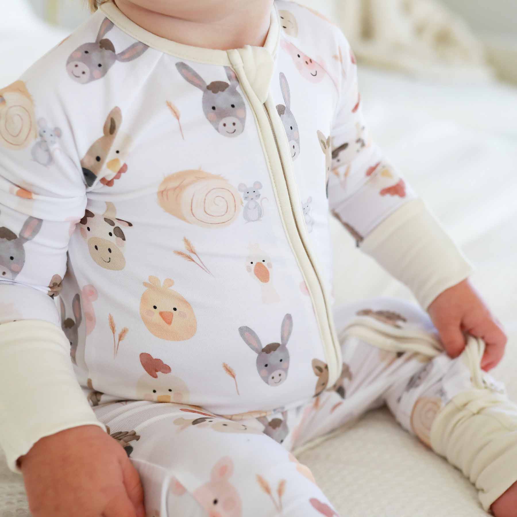 Convertible Zip Romper (Barnyard Buddies)
