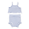 Tank Top & High Waisted Short (Navy Stripe)