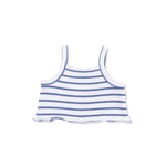 Tank Top & High Waisted Short (Navy Stripe)