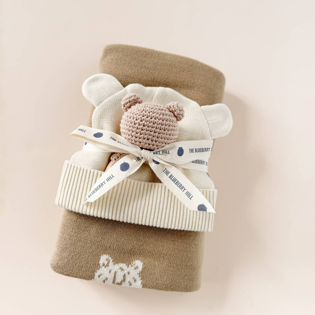 Teether Rattle Toy (Brown Bear)