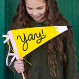 Yay Pencil Felt Pennant