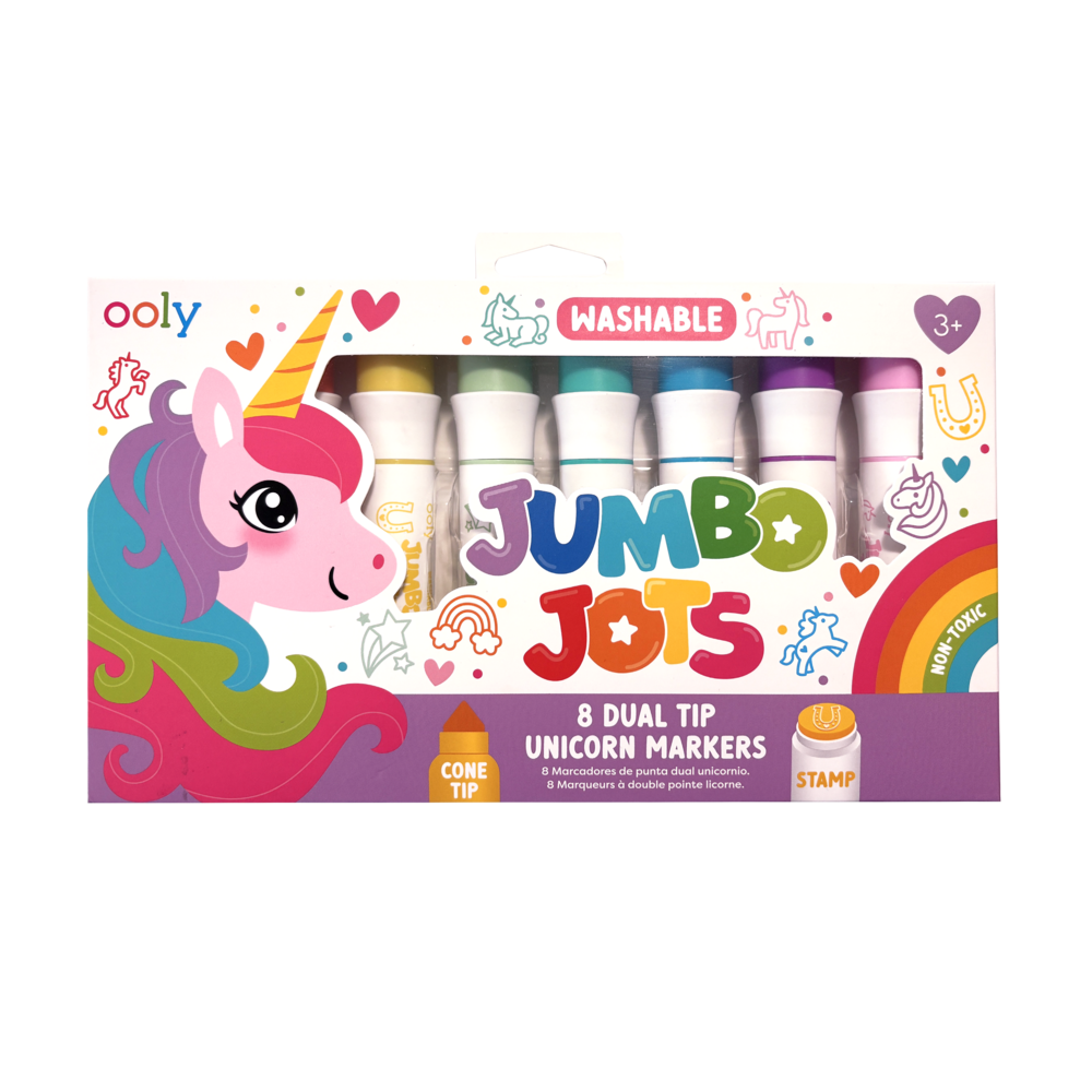 Jumbo Jots Dual Tip Unicorn Stamp Markers (Set of 8)