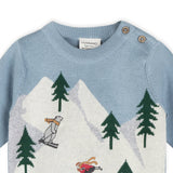 Ski Knit Pullover Sweater & Pant Set (Mineral Blue)