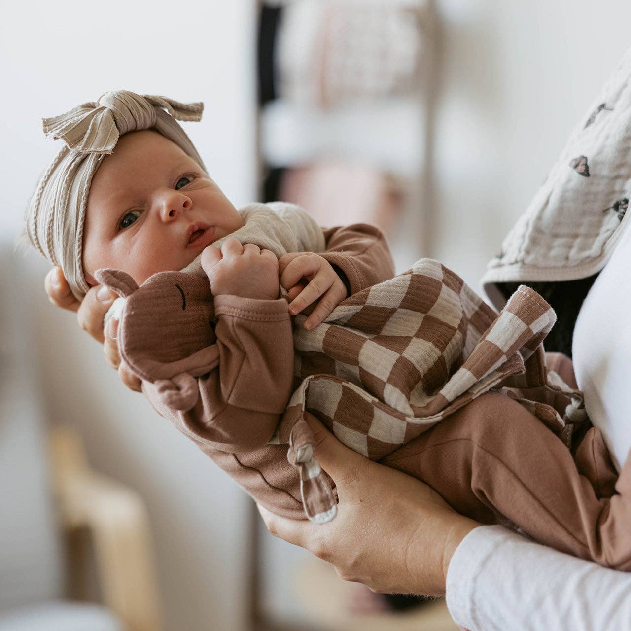 Muslin Lovey (Rosewood Checker)