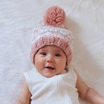 Fairisle Knit Beanie (Rosy)