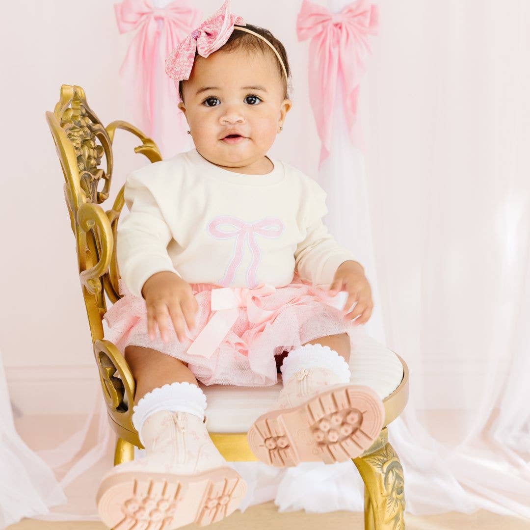 Ballet Bow Tiered Tutu Skirt (Coquette)