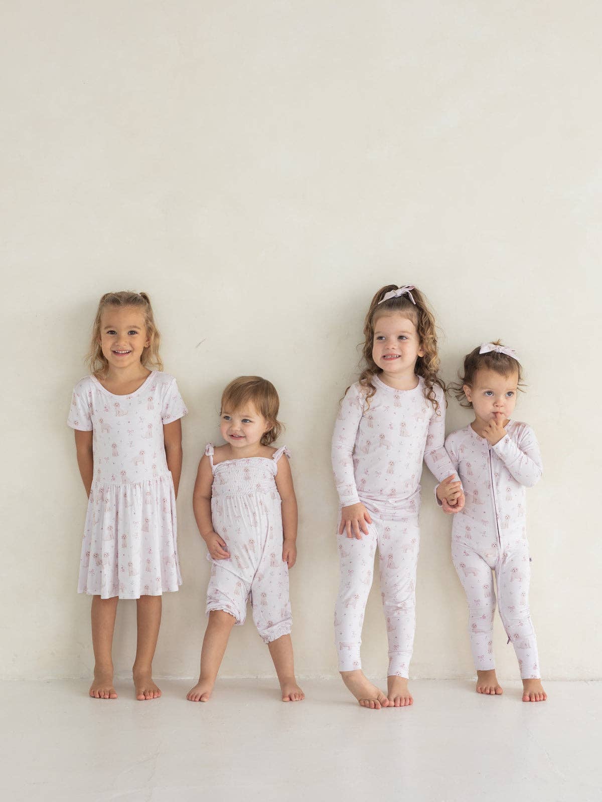 Zipper Pajamas (Pups & Bows)