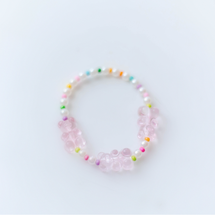 Gummy Bear Stretch Bracelet (Pink)