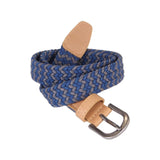 Boys Stretch Cord Braided Belt (Blue/Grey)