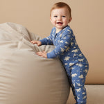 Organic 2-Way Zip Romper (Dino)