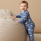 Organic 2-Way Zip Romper (Dino)
