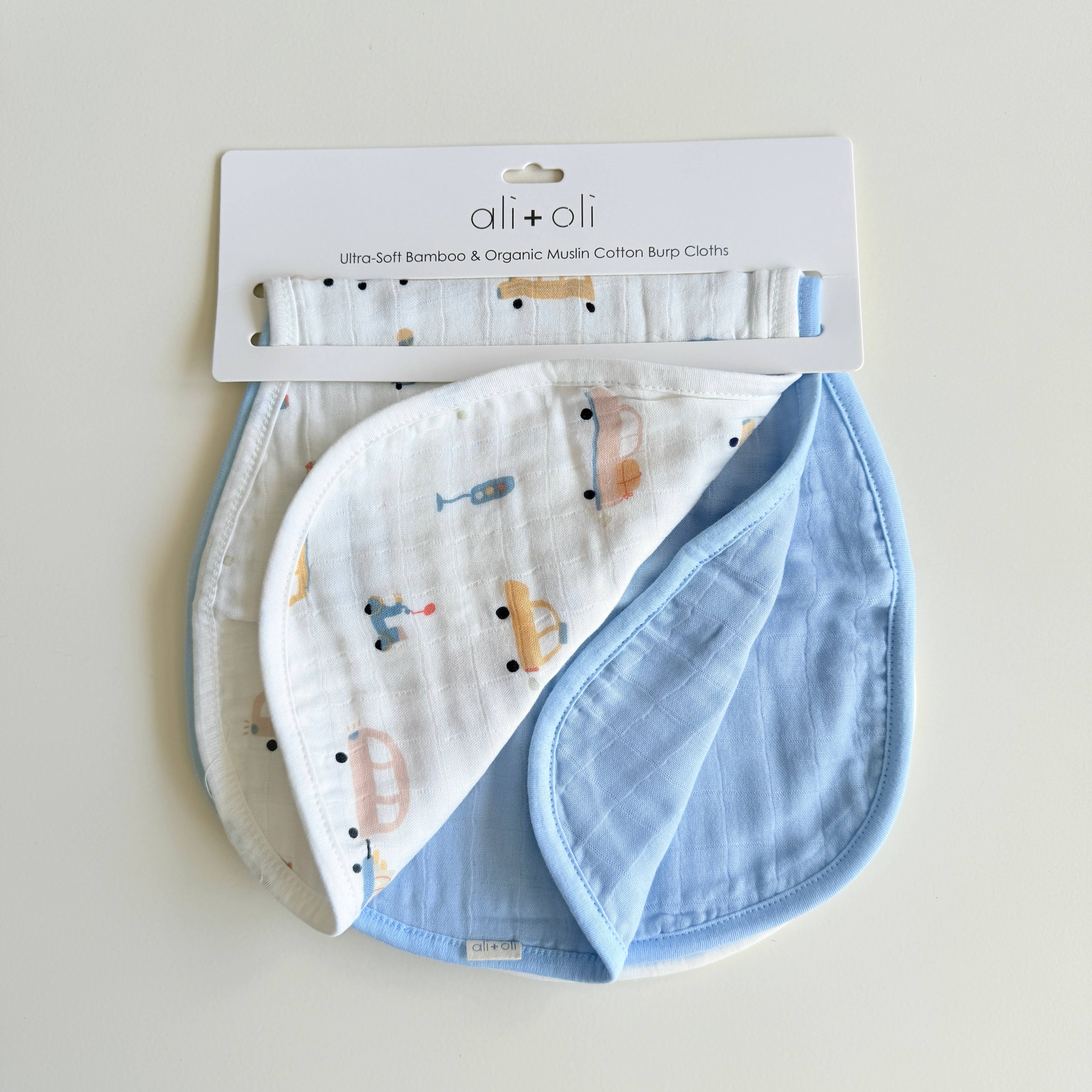2-Pack Burp Cloth Set (Autos/Blue)