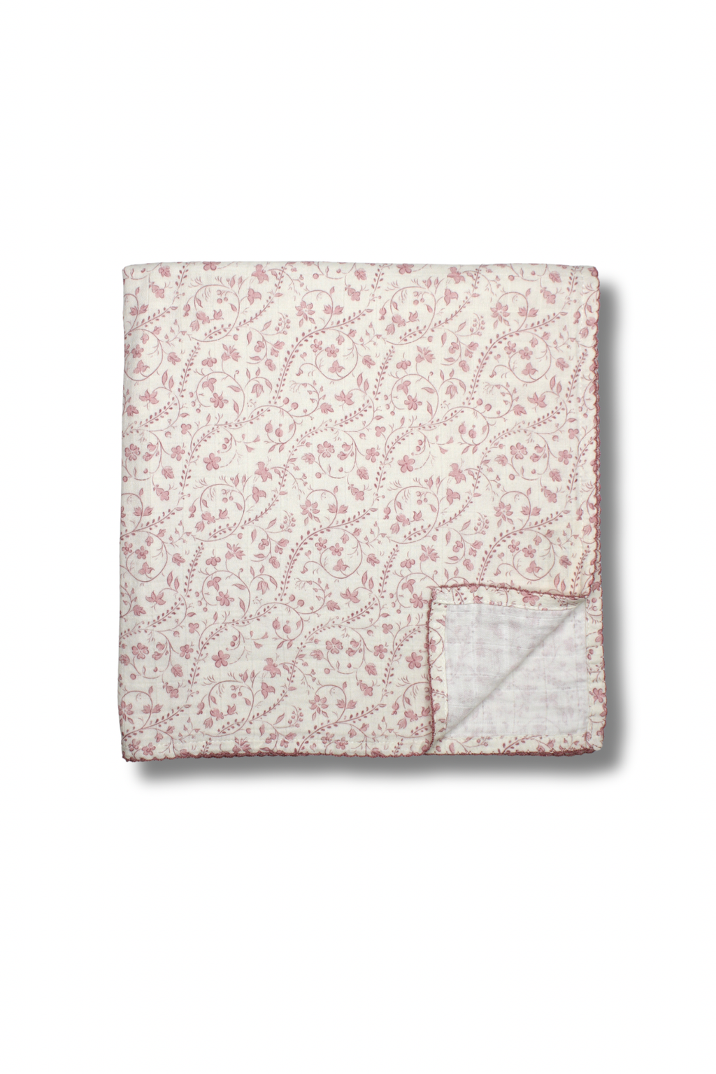 Heirloom Vine Muslin Blanket (Mauve)