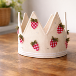 Handmade Strawberry Cotton Crown