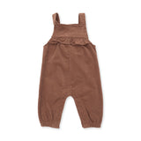 Yoke Ruffle Overall (Solid Beaver Fur)