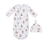 Bundle Gown and Knotted Hat (Mixed Sports Bears)