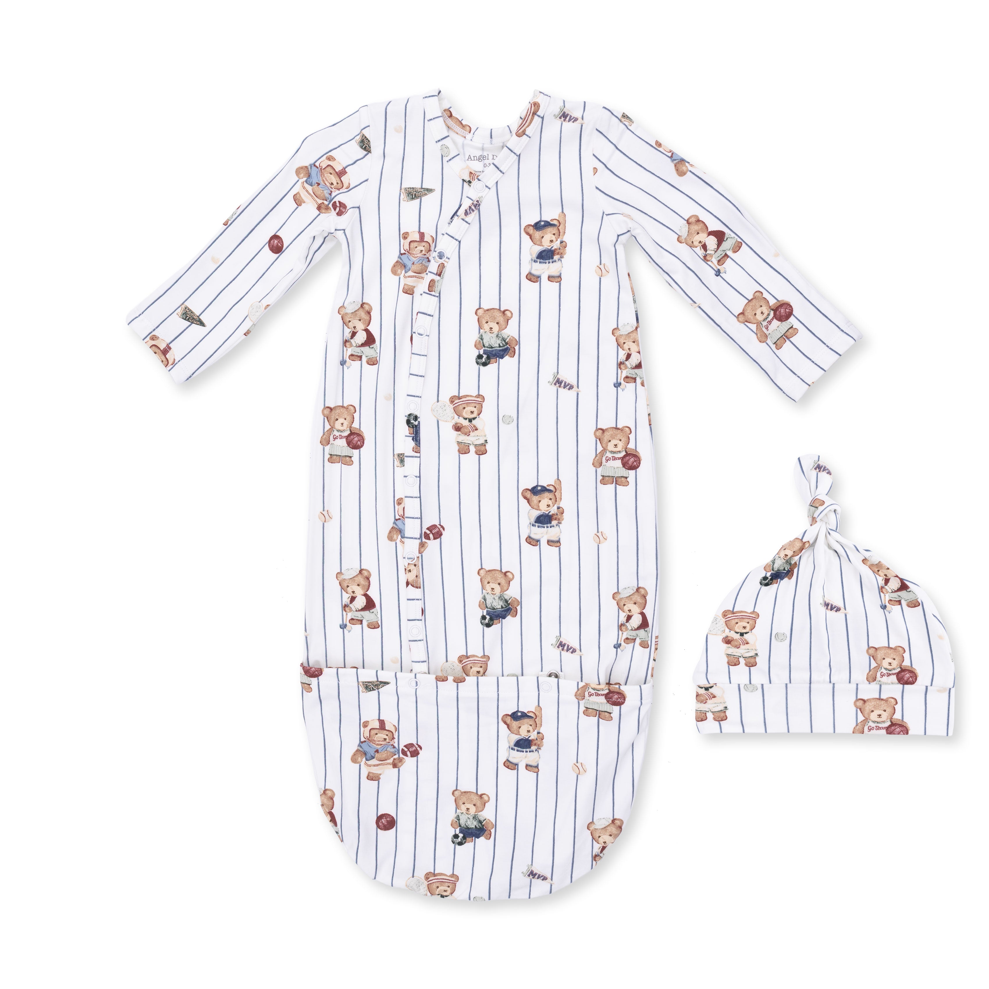 Bundle Gown and Knotted Hat (Mixed Sports Bears)