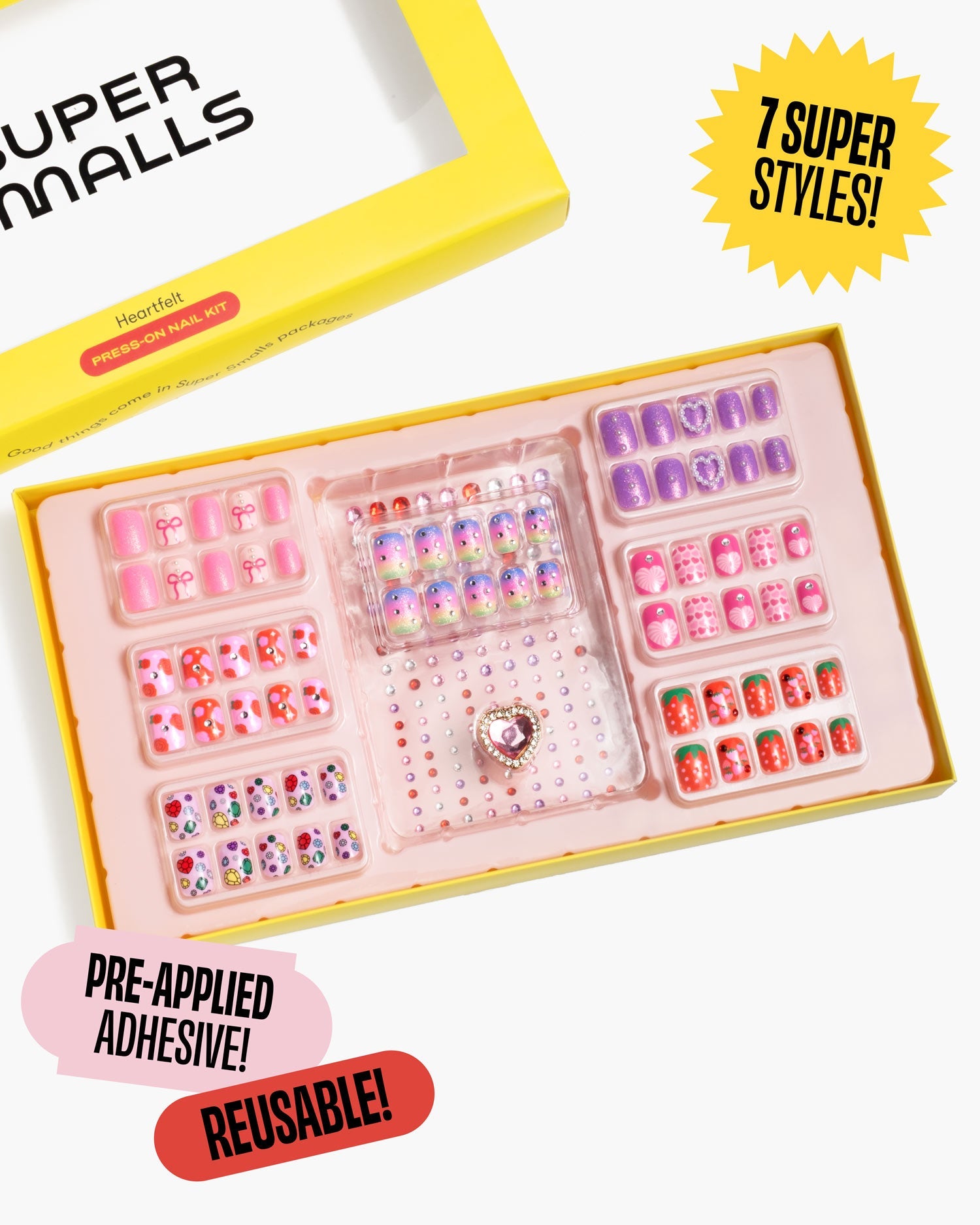 Days of the Week Press On Nails Kit (Heartfelt)