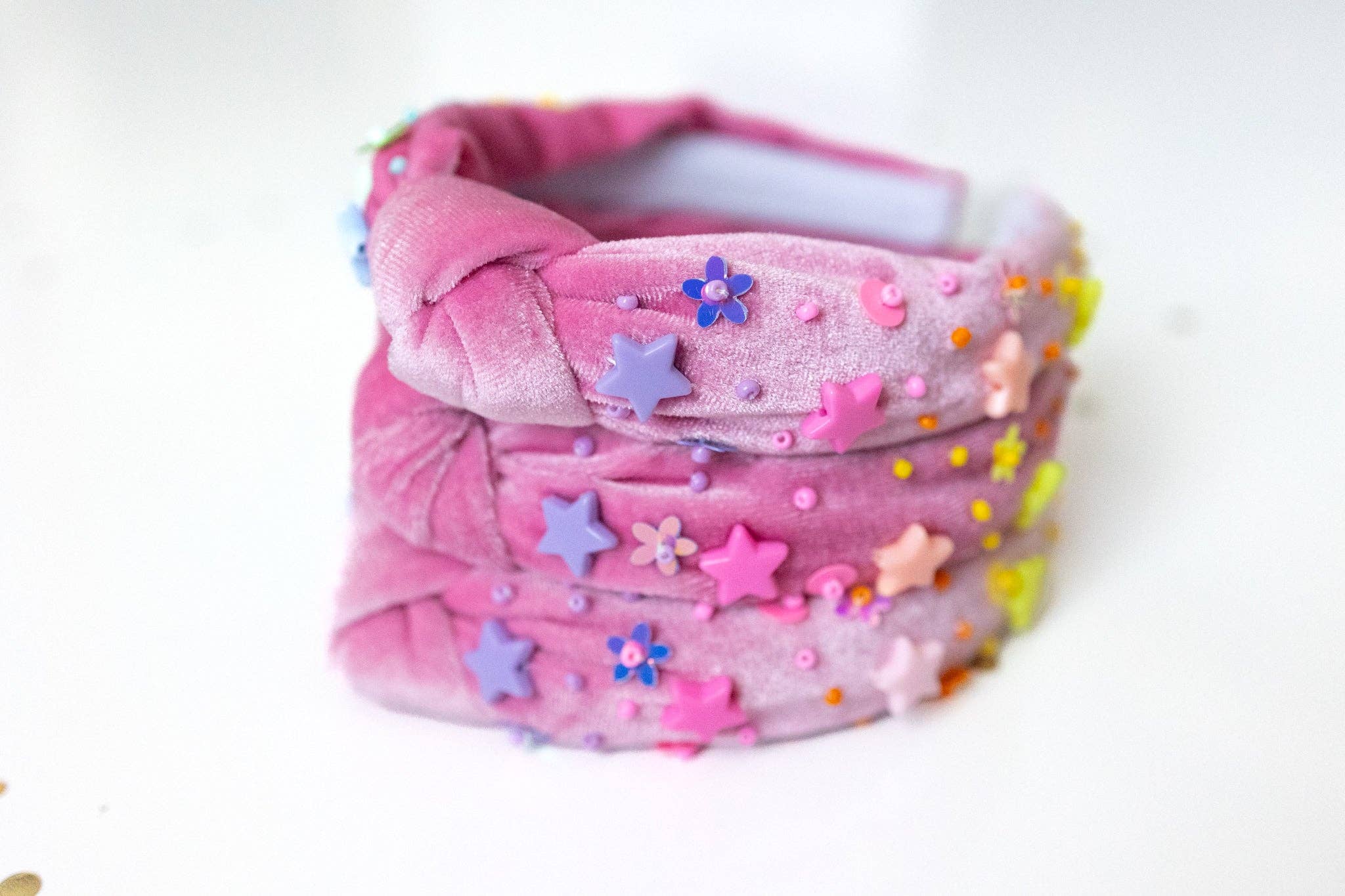 Beaded Headband (Happy Hues)