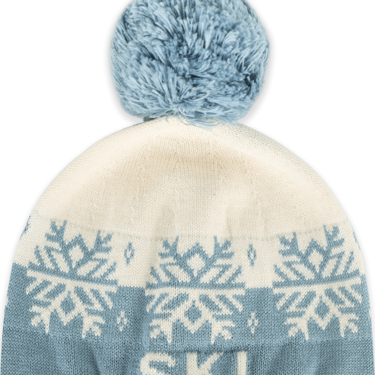 Ski Day Knit Beanie Hat (Mineral Blue)
