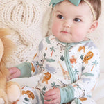 Convertible Zip Romper (Safari Snuggles)