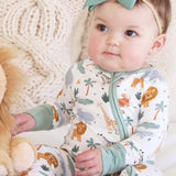 Convertible Zip Romper (Safari Snuggles)