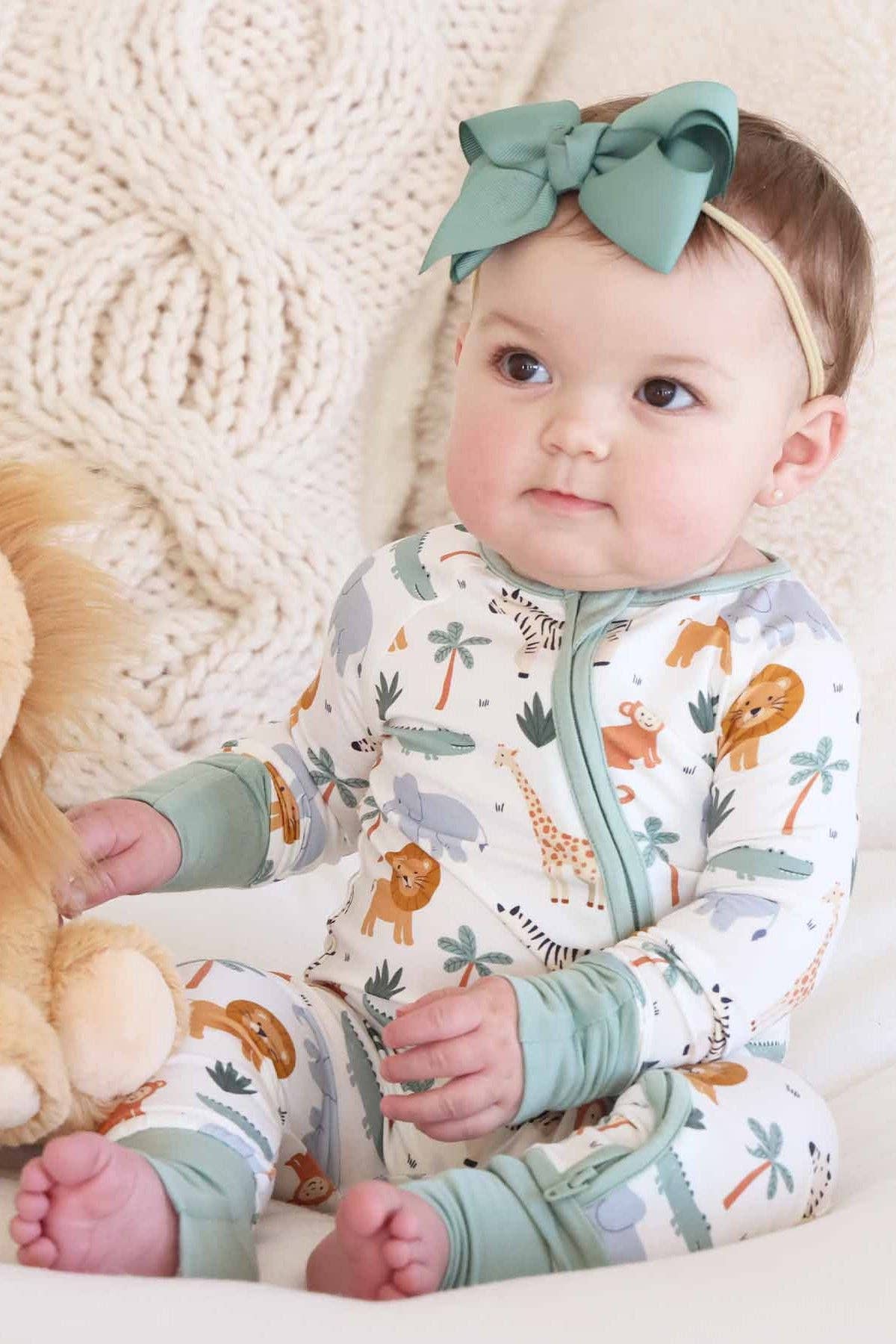 Convertible Zip Romper (Safari Snuggles)