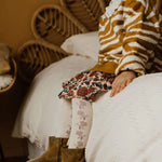 Anthea Jacquard Flower Pointelle Tights (Doux Agneaux)