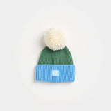 Infant Two-Tone Beanie (Green & Blue)