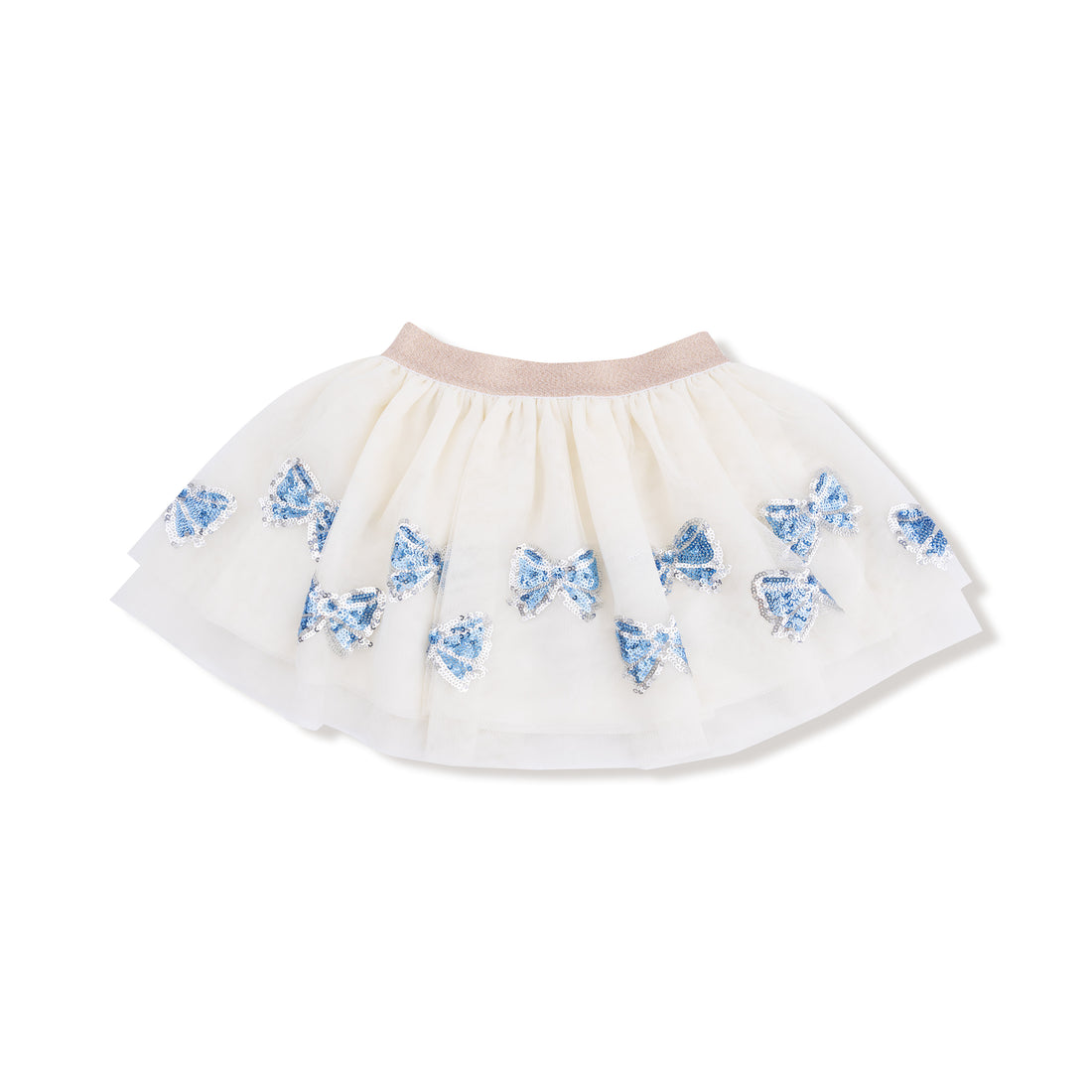 Blue Bow Tutu Skirt (Romi Floral)