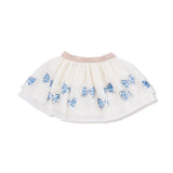 Blue Bow Tutu Skirt (Romi Floral)