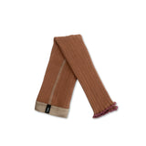 Lettuce Trimmed Ribbed Footless Tights (Mocha Mousse)