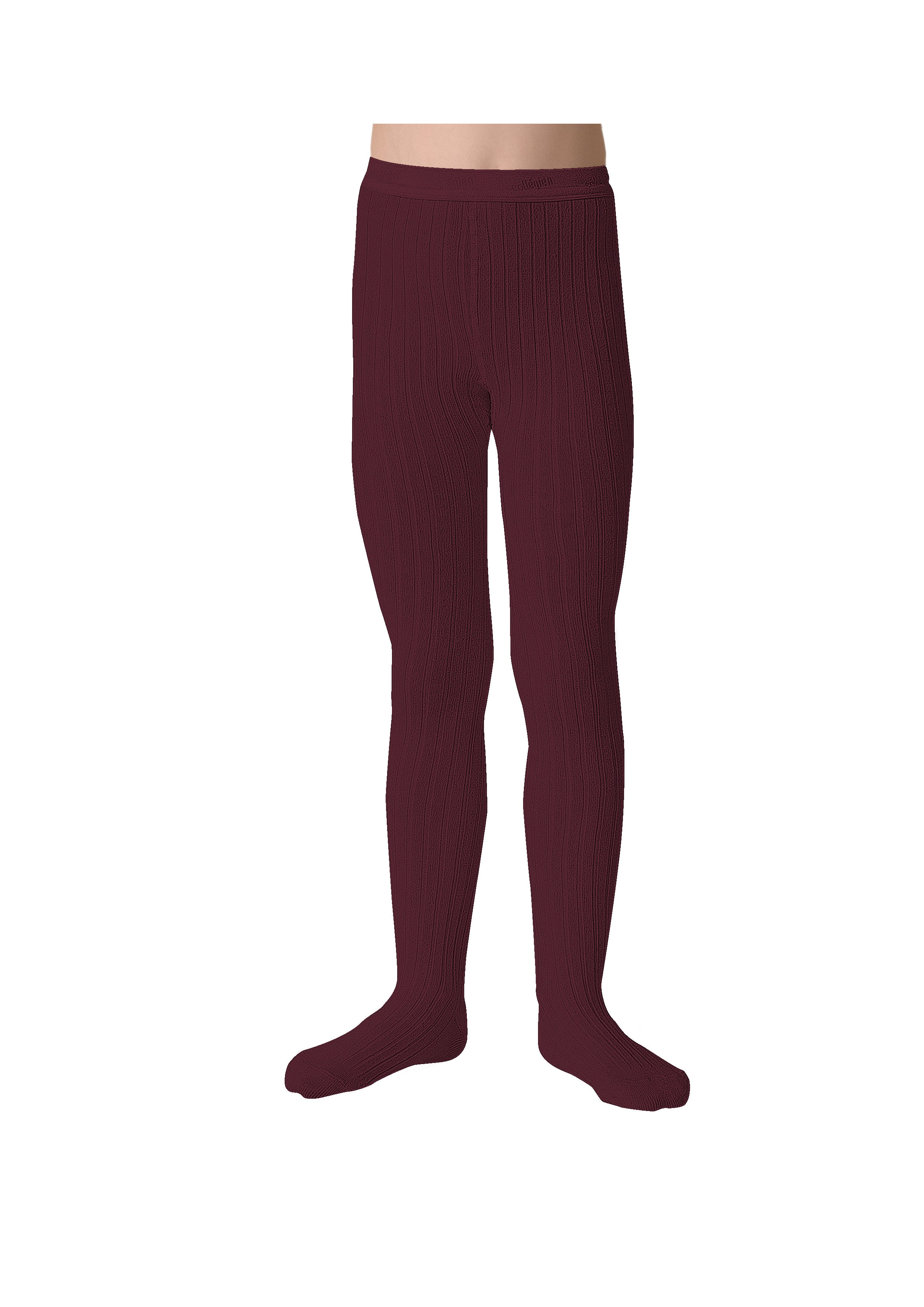 Louise Ribbed Tights (Bordeaux Grand Cru)