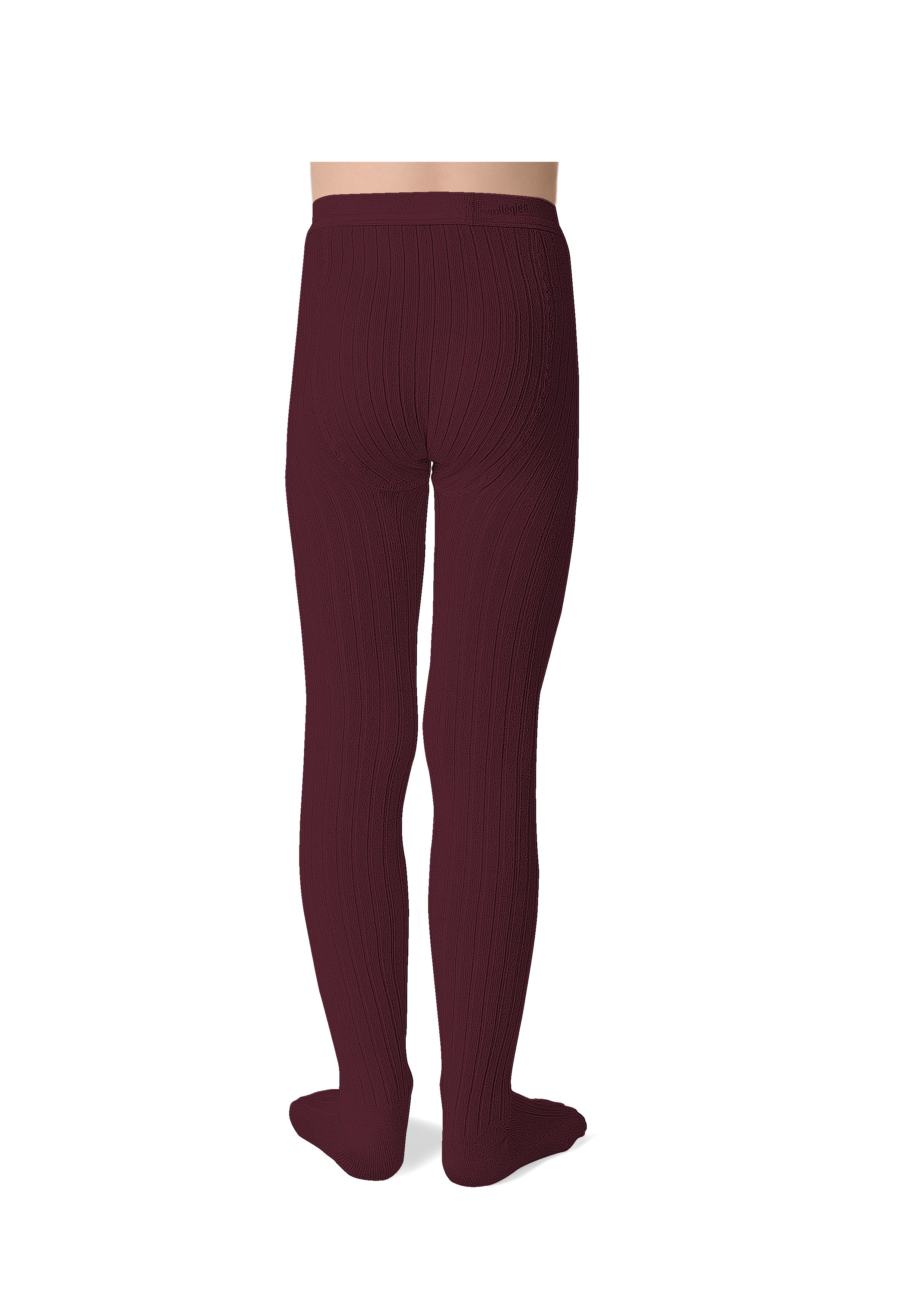 Louise Ribbed Tights (Bordeaux Grand Cru)