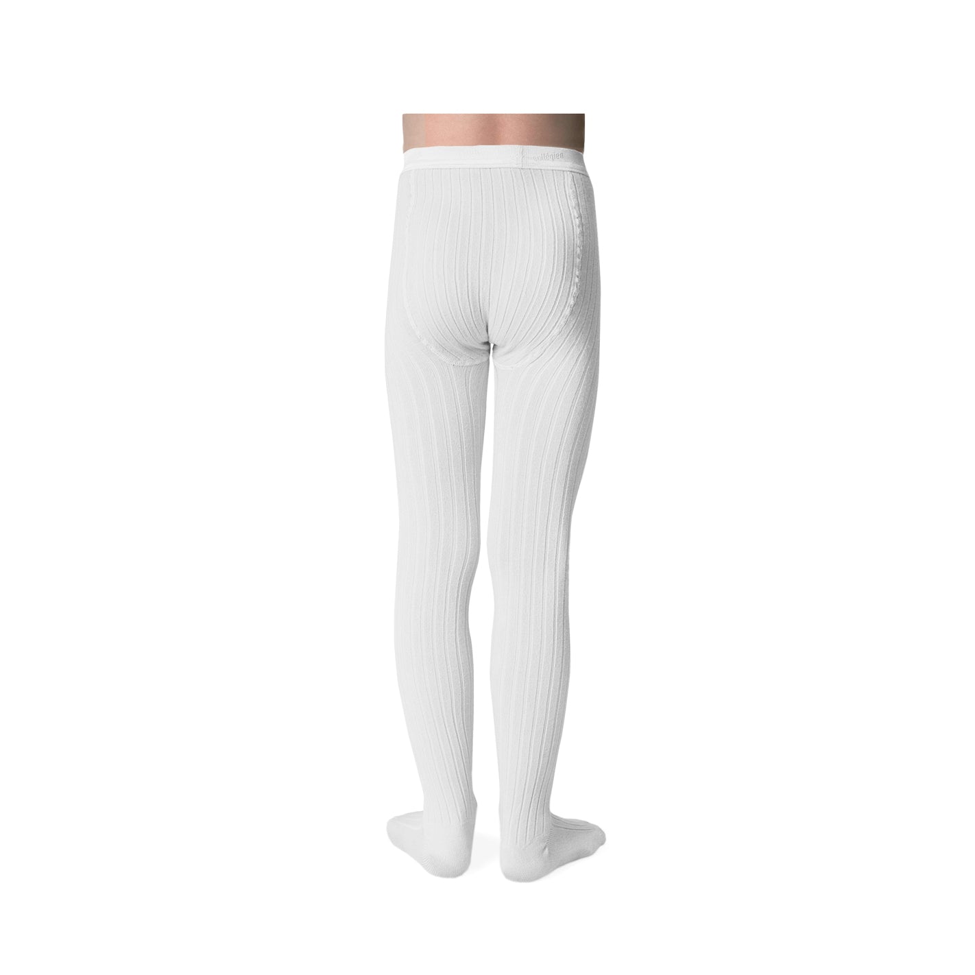 Louise Ribbed Tights (Blanc Neige)