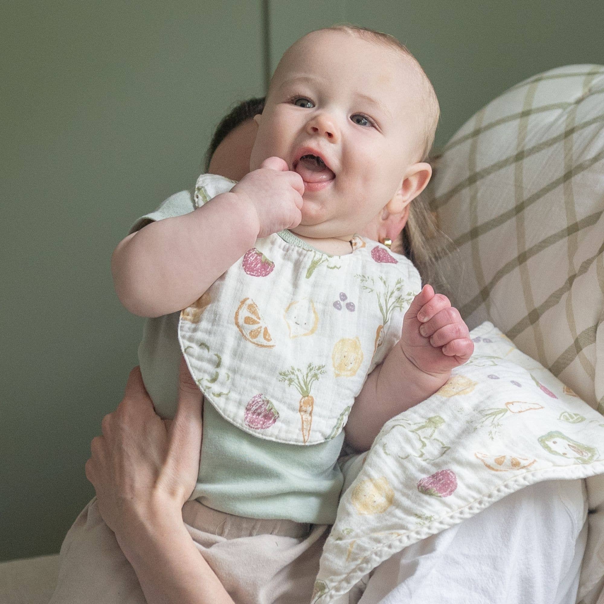 3 Pack Bandana Baby Bib (Clementine Fruit & Veggie)