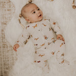 Santa Paws Print on Crème Sleeper