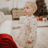 Winter Berry Flannel Dress Set