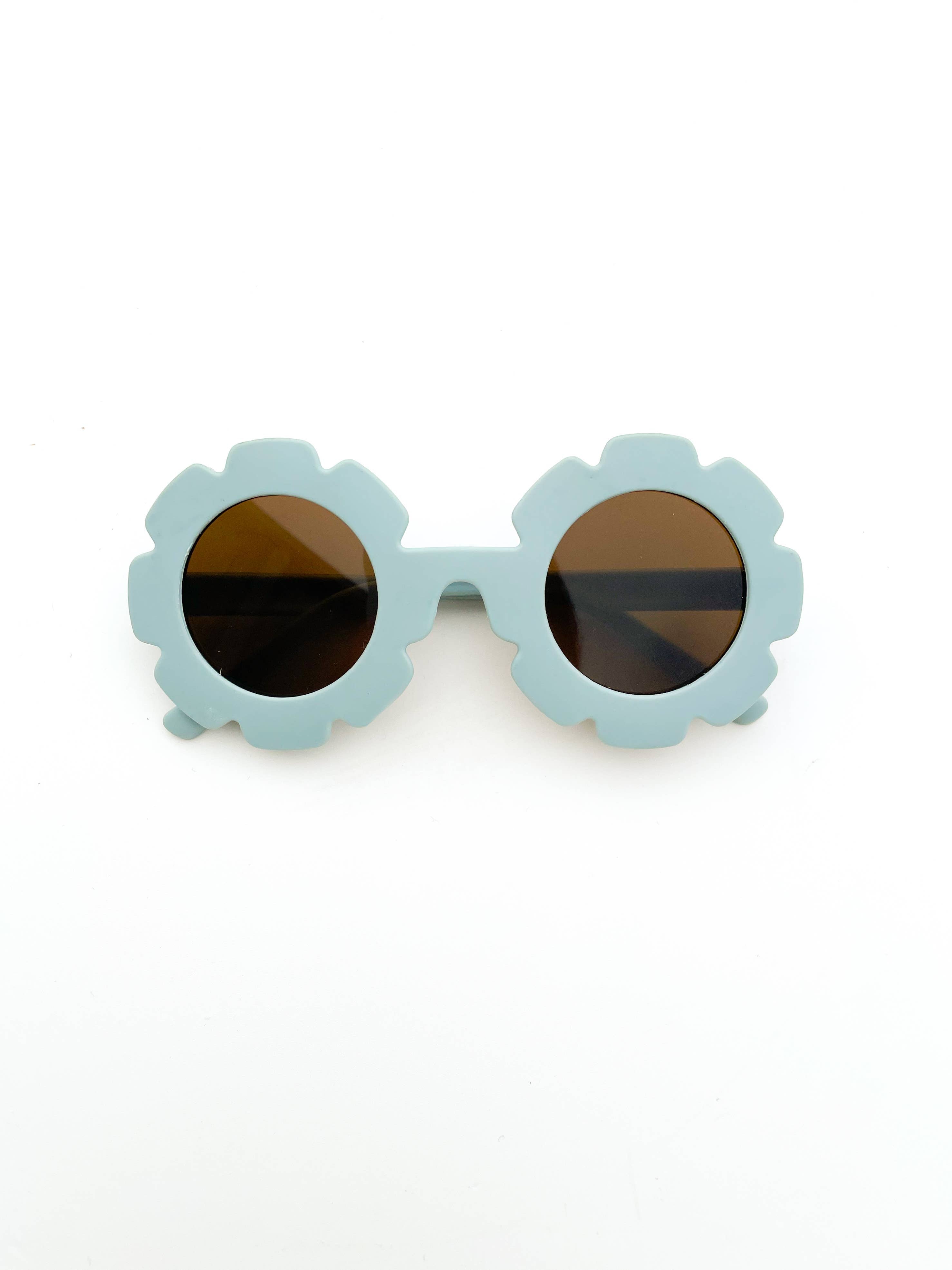 Daisy Day Flower Sunglasses (Sea Glass Blue)