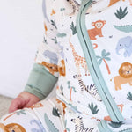 Convertible Zip Romper (Safari Snuggles)