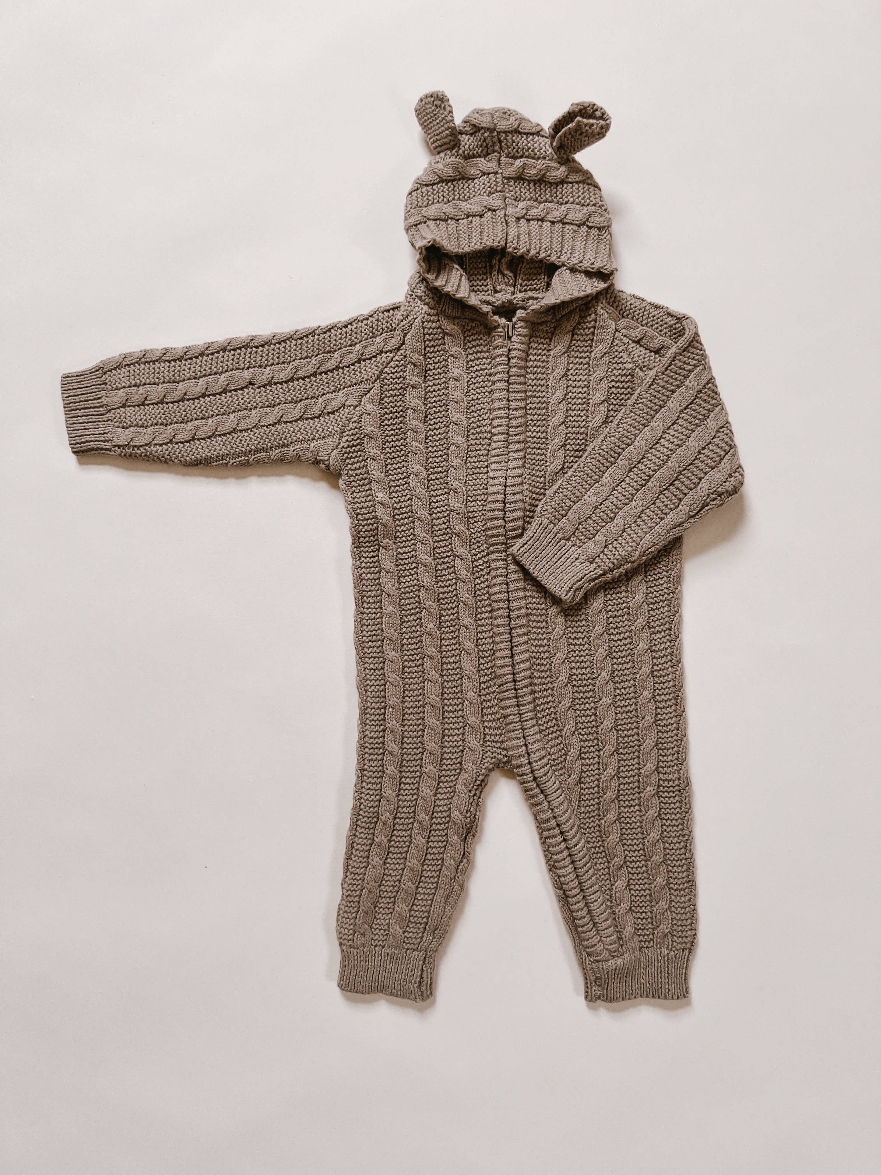 Baby Bear Jumpsuit (Acorn)
