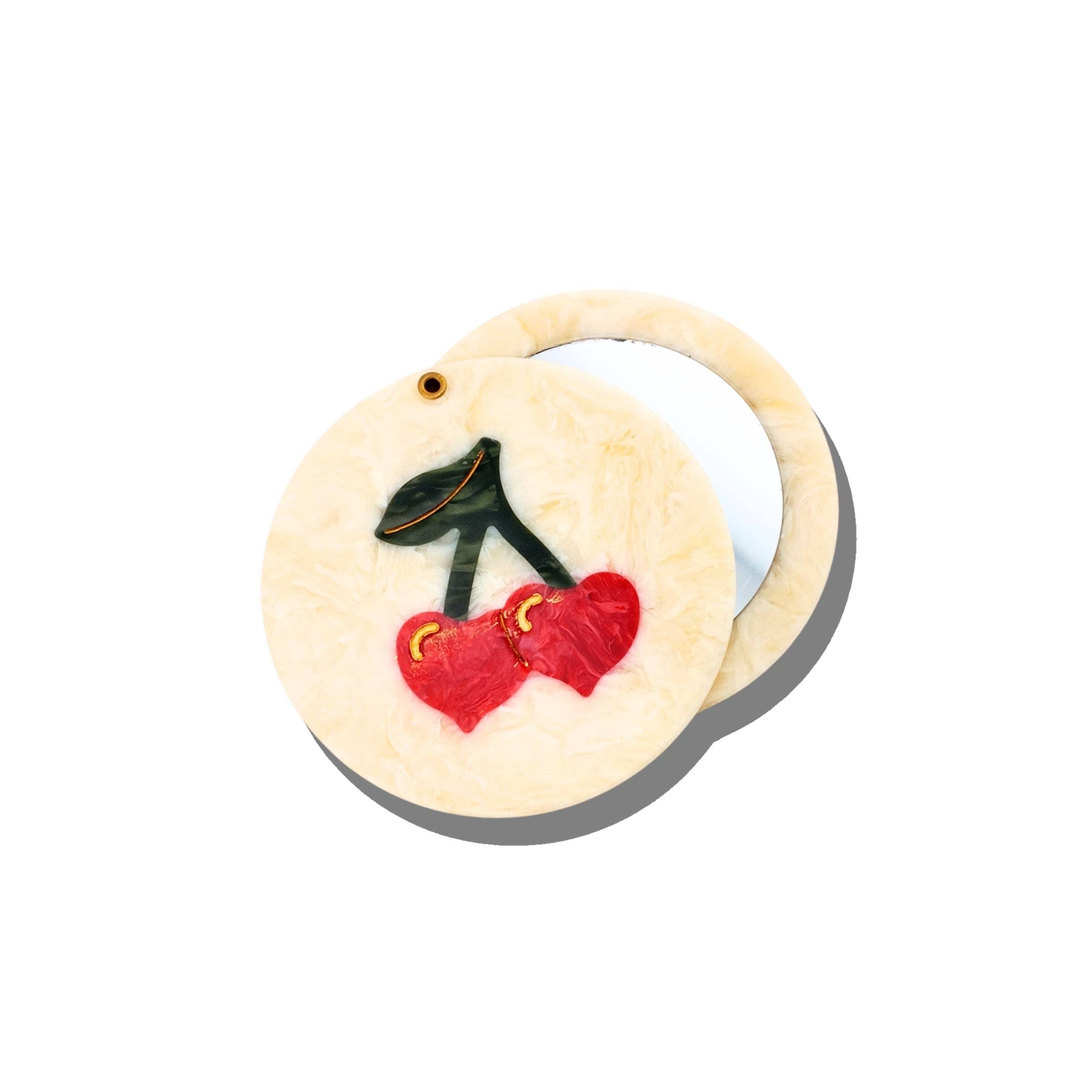 Compact Mirror (Cherry Hearts)