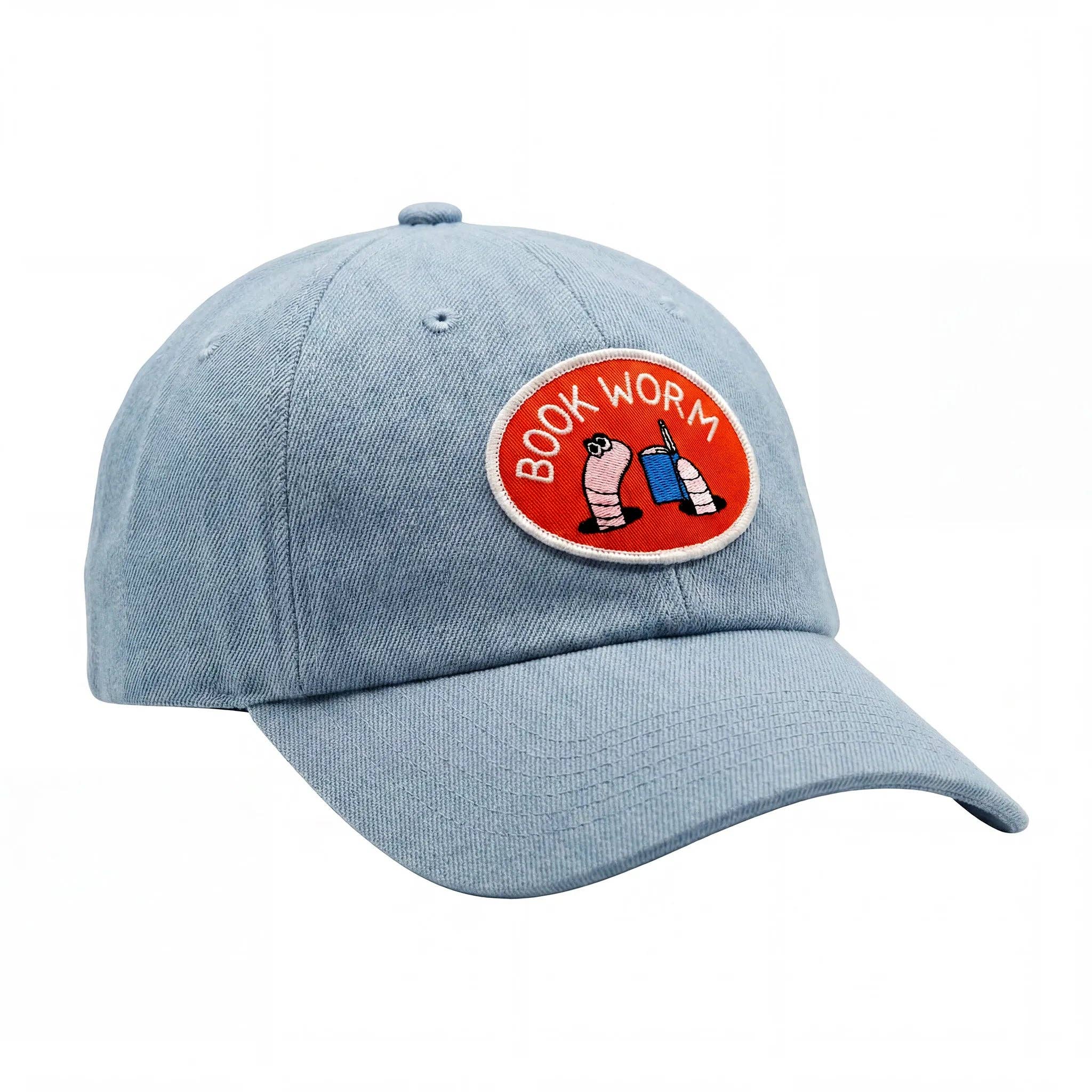 Five-Panel Denim Dad Hat (Book Worm)