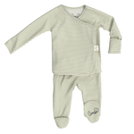 Footie & Wrap Top Baby Set (Mint Twist)