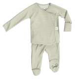 Footie & Wrap Top Baby Set (Mint Twist)