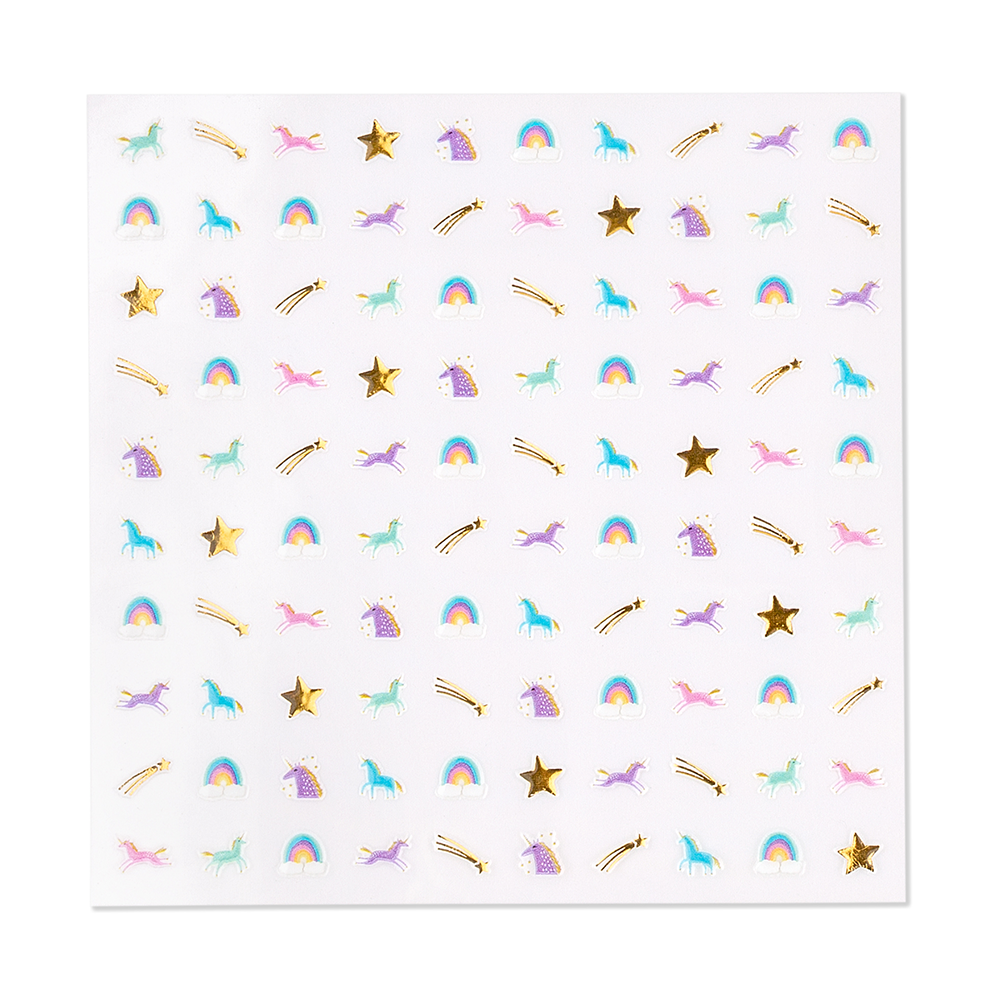 Unicorn + Rainbows Nail Stickers (1 Pack)