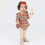 Knit Footless Ruffled Tights (Oatmeal)