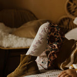 Anthea Jacquard Flower Pointelle Tights (Doux Agneaux)